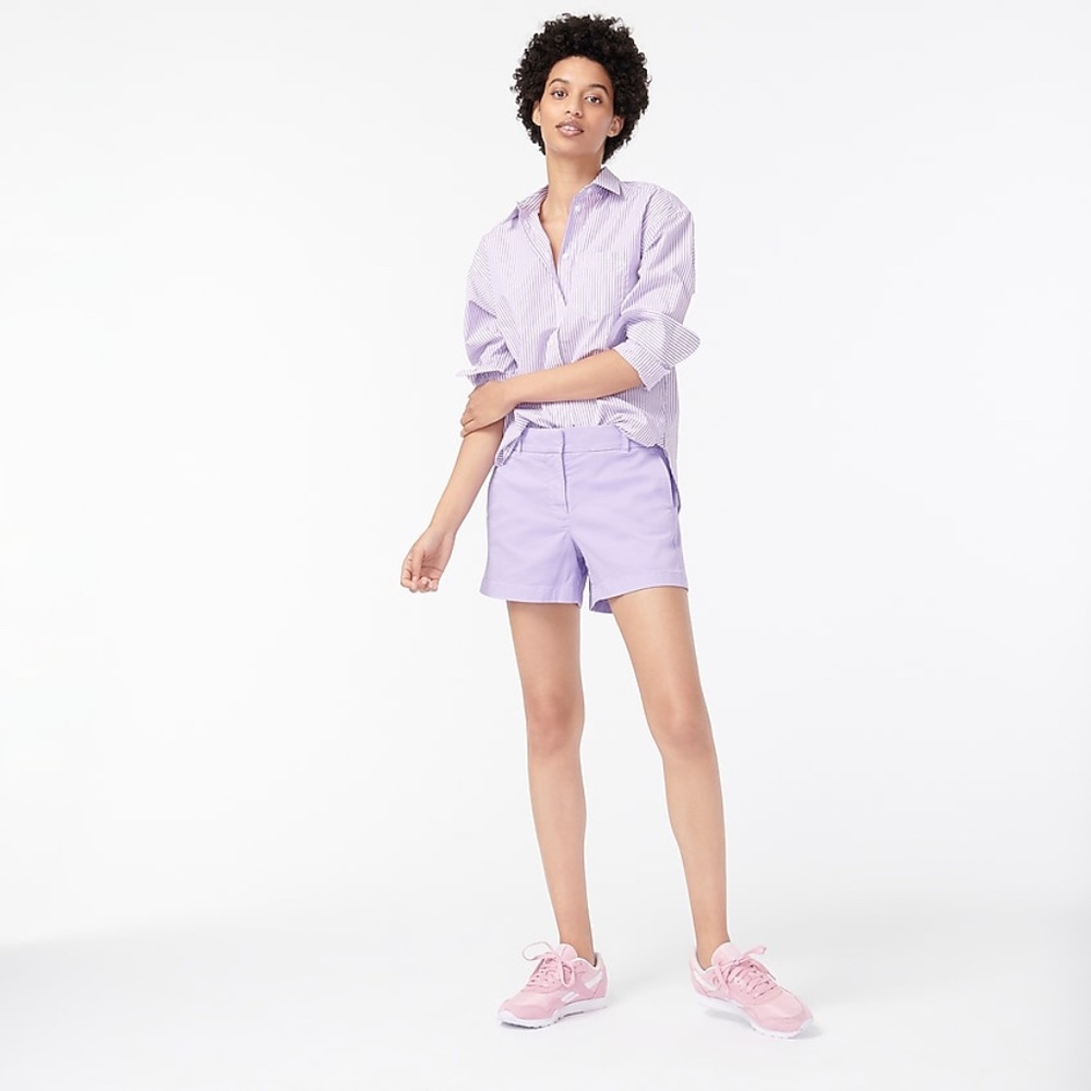 JCrew l 4'' Stretch Chino Shorts Lavender Size 4